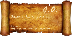 Gyimóti Orsolya névjegykártya