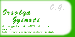 orsolya gyimoti business card